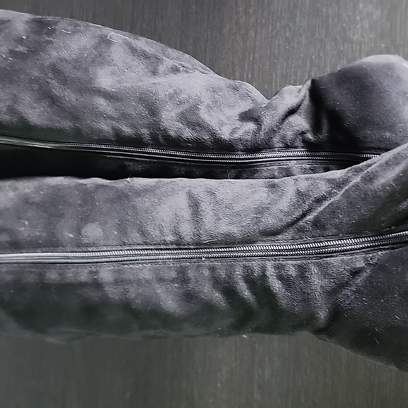 Knee high, suede, high heel black boot - Picture 3 of 4